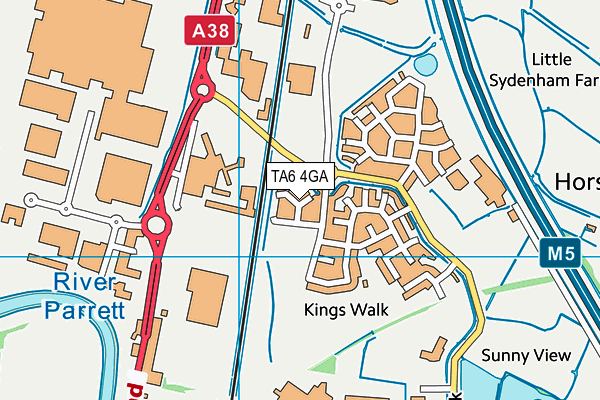 TA6 4GA map - OS VectorMap District (Ordnance Survey) TA6 4GA map - OS VectorMap District (Ordnance Survey)