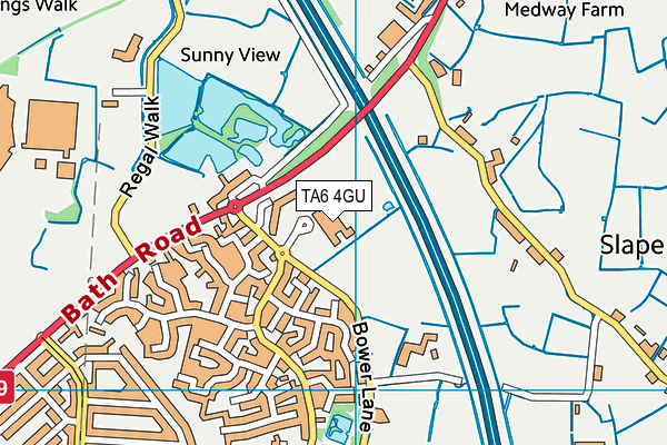 TA6 4GU map - OS VectorMap District (Ordnance Survey) TA6 4GU map - OS VectorMap District (Ordnance Survey)
