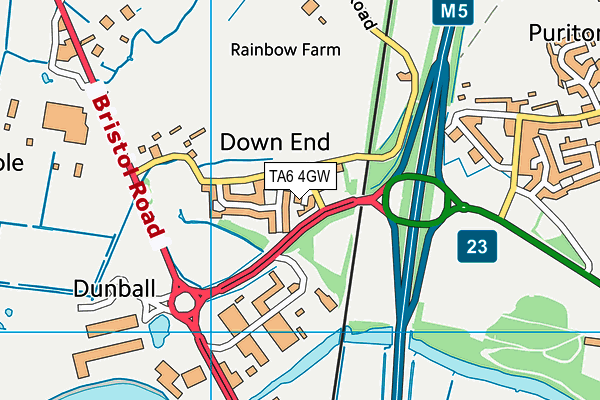 TA6 4GW map - OS VectorMap District (Ordnance Survey) TA6 4GW map - OS VectorMap District (Ordnance Survey)