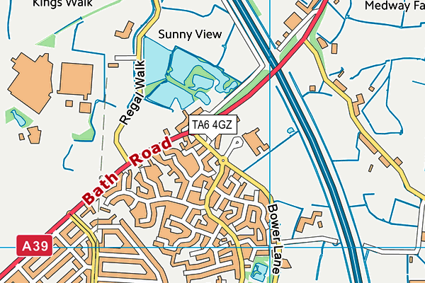 TA6 4GZ map - OS VectorMap District (Ordnance Survey) TA6 4GZ map - OS VectorMap District (Ordnance Survey)