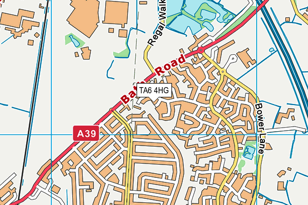 TA6 4HG map - OS VectorMap District (Ordnance Survey) TA6 4HG map - OS VectorMap District (Ordnance Survey)