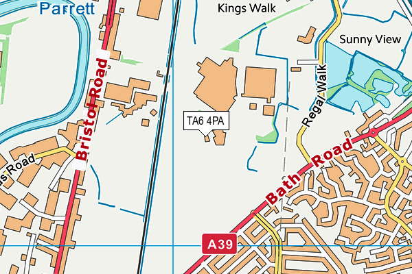 TA6 4PA map - OS VectorMap District (Ordnance Survey) TA6 4PA map - OS VectorMap District (Ordnance Survey)
