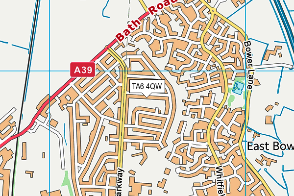 TA6 4QW map - OS VectorMap District (Ordnance Survey) TA6 4QW map - OS VectorMap District (Ordnance Survey)