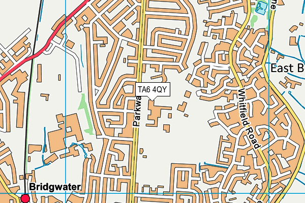 TA6 4QY map - OS VectorMap District (Ordnance Survey) TA6 4QY map - OS VectorMap District (Ordnance Survey)
