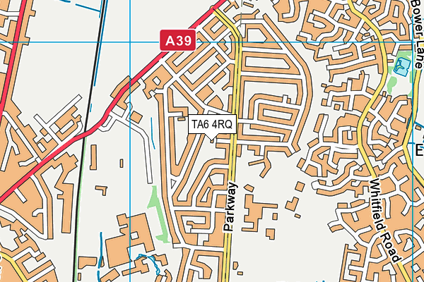 TA6 4RQ map - OS VectorMap District (Ordnance Survey) TA6 4RQ map - OS VectorMap District (Ordnance Survey)