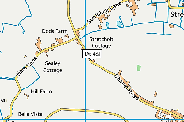 TA6 4SJ map - OS VectorMap District (Ordnance Survey) TA6 4SJ map - OS VectorMap District (Ordnance Survey)