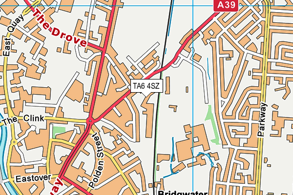 TA6 4SZ map - OS VectorMap District (Ordnance Survey) TA6 4SZ map - OS VectorMap District (Ordnance Survey)