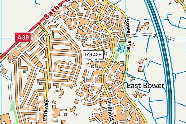 TA6 4XH map - OS VectorMap District (Ordnance Survey) TA6 4XH map - OS VectorMap District (Ordnance Survey)