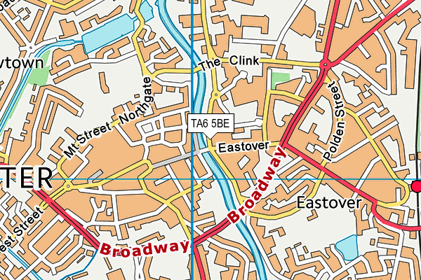 TA6 5BE map - OS VectorMap District (Ordnance Survey) TA6 5BE map - OS VectorMap District (Ordnance Survey)