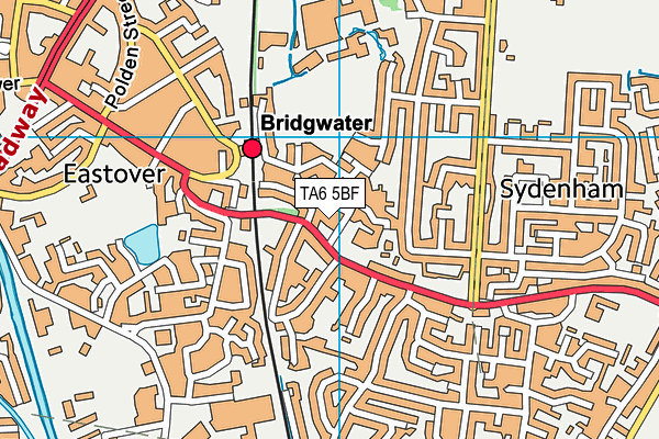 TA6 5BF map - OS VectorMap District (Ordnance Survey) TA6 5BF map - OS VectorMap District (Ordnance Survey)