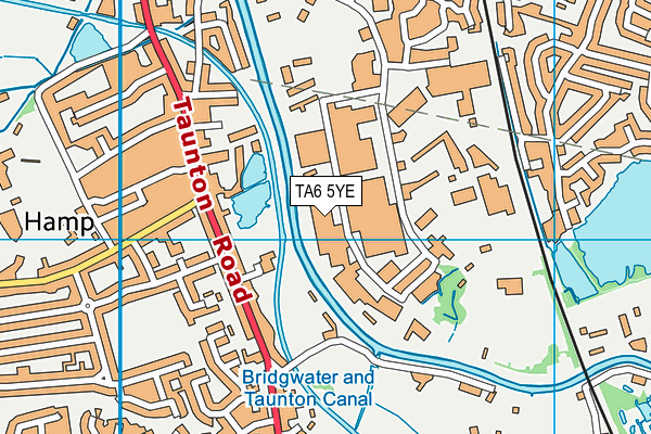 TA6 5YE map - OS VectorMap District (Ordnance Survey) TA6 5YE map - OS VectorMap District (Ordnance Survey)