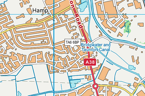TA6 6BP map - OS VectorMap District (Ordnance Survey) TA6 6BP map - OS VectorMap District (Ordnance Survey)