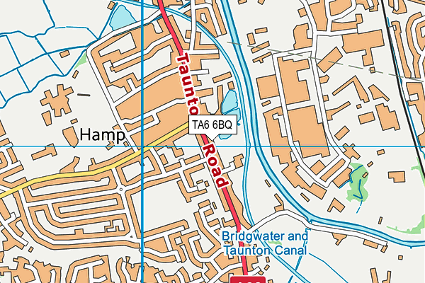 TA6 6BQ map - OS VectorMap District (Ordnance Survey) TA6 6BQ map - OS VectorMap District (Ordnance Survey)