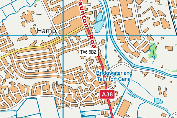 TA6 6BZ map - OS VectorMap District (Ordnance Survey) TA6 6BZ map - OS VectorMap District (Ordnance Survey)