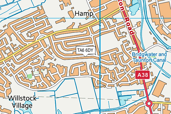 TA6 6DY map - OS VectorMap District (Ordnance Survey) TA6 6DY map - OS VectorMap District (Ordnance Survey)