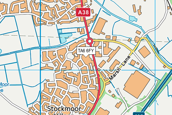 TA6 6FY map - OS VectorMap District (Ordnance Survey) TA6 6FY map - OS VectorMap District (Ordnance Survey)