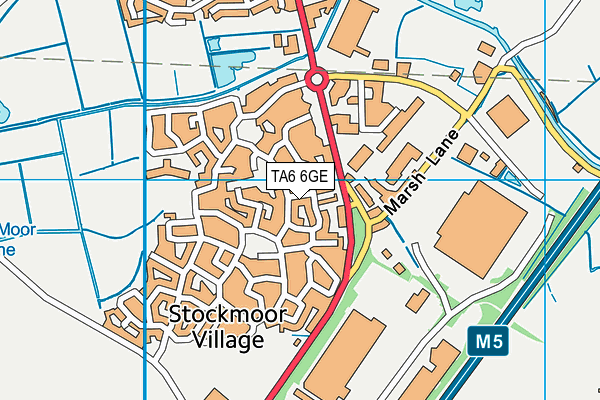 TA6 6GE map - OS VectorMap District (Ordnance Survey) TA6 6GE map - OS VectorMap District (Ordnance Survey)