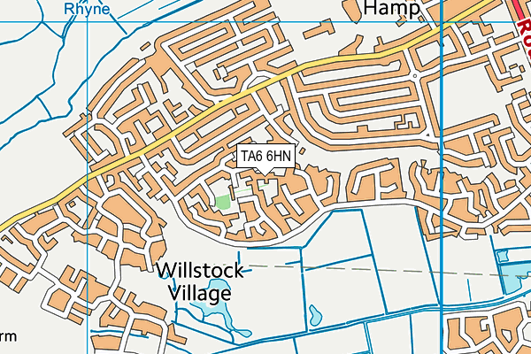 TA6 6HN map - OS VectorMap District (Ordnance Survey) TA6 6HN map - OS VectorMap District (Ordnance Survey)