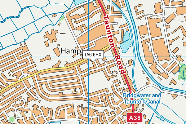 TA6 6HX map - OS VectorMap District (Ordnance Survey) TA6 6HX map - OS VectorMap District (Ordnance Survey)