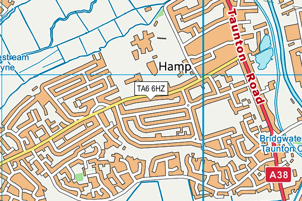 TA6 6HZ map - OS VectorMap District (Ordnance Survey) TA6 6HZ map - OS VectorMap District (Ordnance Survey)