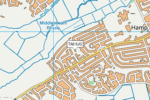 TA6 6JG map - OS VectorMap District (Ordnance Survey) TA6 6JG map - OS VectorMap District (Ordnance Survey)
