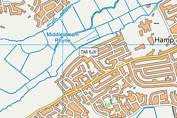TA6 6JX map - OS VectorMap District (Ordnance Survey) TA6 6JX map - OS VectorMap District (Ordnance Survey)