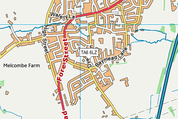 TA6 6LZ map - OS VectorMap District (Ordnance Survey) TA6 6LZ map - OS VectorMap District (Ordnance Survey)