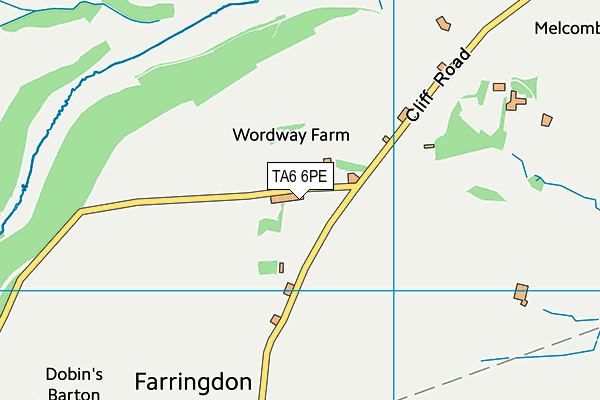 TA6 6PE map - OS VectorMap District (Ordnance Survey) TA6 6PE map - OS VectorMap District (Ordnance Survey)