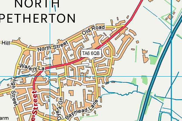 TA6 6QB map - OS VectorMap District (Ordnance Survey) TA6 6QB map - OS VectorMap District (Ordnance Survey)