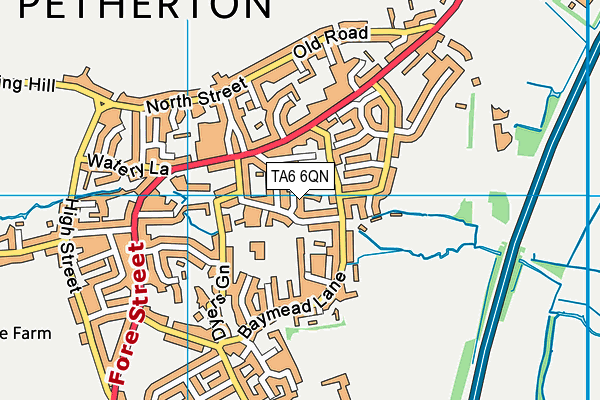 TA6 6QN map - OS VectorMap District (Ordnance Survey) TA6 6QN map - OS VectorMap District (Ordnance Survey)