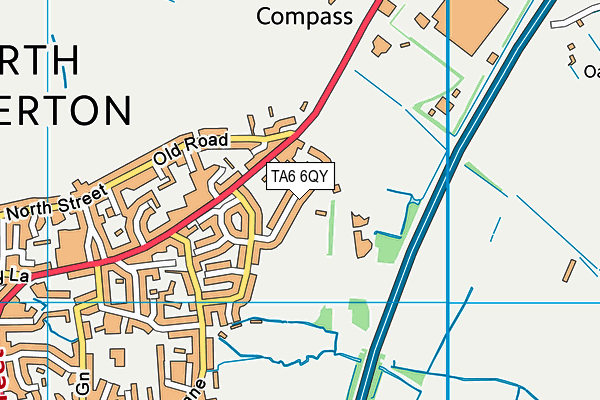 TA6 6QY map - OS VectorMap District (Ordnance Survey) TA6 6QY map - OS VectorMap District (Ordnance Survey)