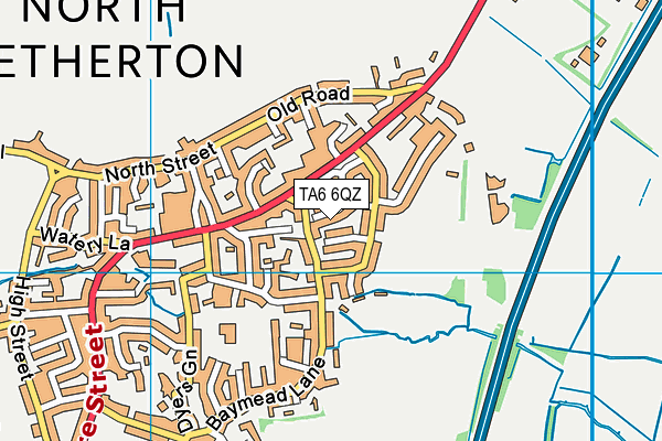 TA6 6QZ map - OS VectorMap District (Ordnance Survey) TA6 6QZ map - OS VectorMap District (Ordnance Survey)