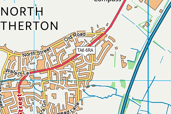 TA6 6RA map - OS VectorMap District (Ordnance Survey) TA6 6RA map - OS VectorMap District (Ordnance Survey)