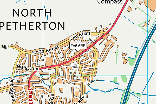 TA6 6RE map - OS VectorMap District (Ordnance Survey) TA6 6RE map - OS VectorMap District (Ordnance Survey)