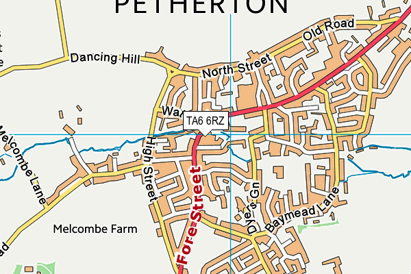 TA6 6RZ map - OS VectorMap District (Ordnance Survey) TA6 6RZ map - OS VectorMap District (Ordnance Survey)
