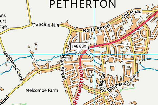 TA6 6SX map - OS VectorMap District (Ordnance Survey)