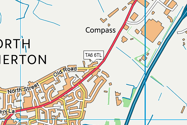 TA6 6TL map - OS VectorMap District (Ordnance Survey) TA6 6TL map - OS VectorMap District (Ordnance Survey)