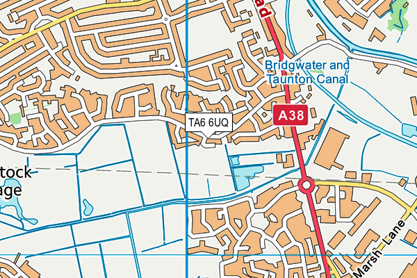 TA6 6UQ map - OS VectorMap District (Ordnance Survey) TA6 6UQ map - OS VectorMap District (Ordnance Survey)