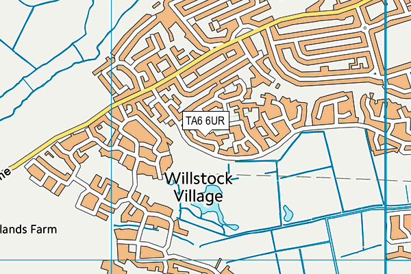 TA6 6UR map - OS VectorMap District (Ordnance Survey) TA6 6UR map - OS VectorMap District (Ordnance Survey)