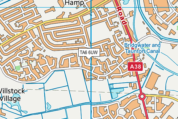 TA6 6UW map - OS VectorMap District (Ordnance Survey) TA6 6UW map - OS VectorMap District (Ordnance Survey)