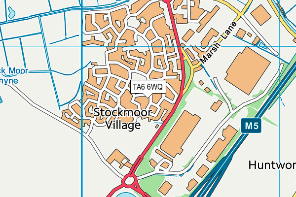 TA6 6WQ map - OS VectorMap District (Ordnance Survey) TA6 6WQ map - OS VectorMap District (Ordnance Survey)