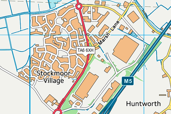 TA6 6XH map - OS VectorMap District (Ordnance Survey) TA6 6XH map - OS VectorMap District (Ordnance Survey)