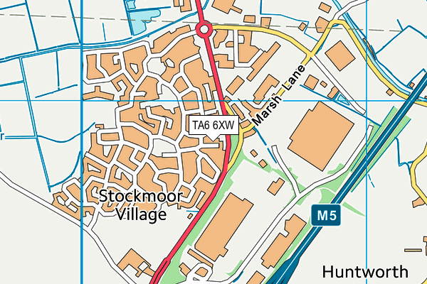 TA6 6XW map - OS VectorMap District (Ordnance Survey) TA6 6XW map - OS VectorMap District (Ordnance Survey)