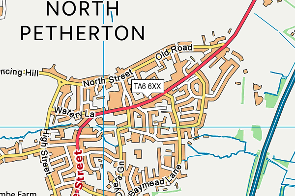 TA6 6XX map - OS VectorMap District (Ordnance Survey) TA6 6XX map - OS VectorMap District (Ordnance Survey)