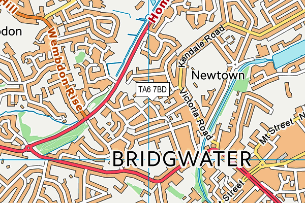 TA6 7BD map - OS VectorMap District (Ordnance Survey) TA6 7BD map - OS VectorMap District (Ordnance Survey)