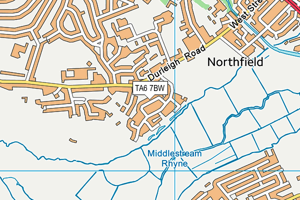 TA6 7BW map - OS VectorMap District (Ordnance Survey) TA6 7BW map - OS VectorMap District (Ordnance Survey)