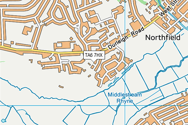 TA6 7HX map - OS VectorMap District (Ordnance Survey) TA6 7HX map - OS VectorMap District (Ordnance Survey)