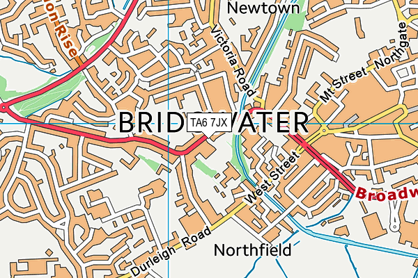 TA6 7JX map - OS VectorMap District (Ordnance Survey) TA6 7JX map - OS VectorMap District (Ordnance Survey)
