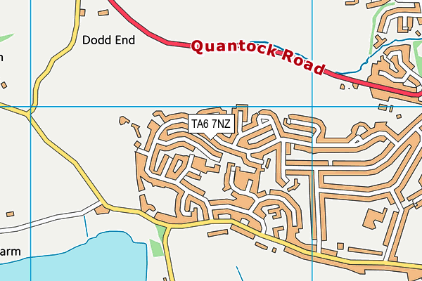 TA6 7NZ map - OS VectorMap District (Ordnance Survey) TA6 7NZ map - OS VectorMap District (Ordnance Survey)