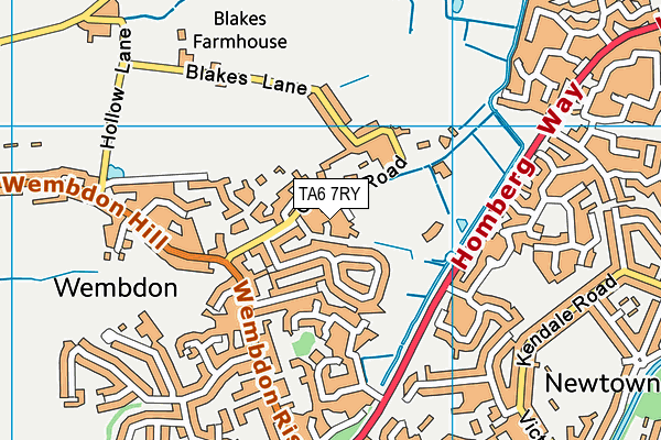 TA6 7RY map - OS VectorMap District (Ordnance Survey) TA6 7RY map - OS VectorMap District (Ordnance Survey)